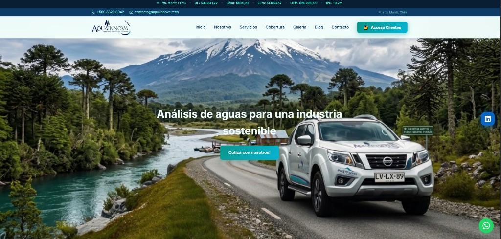 Sitio web AquaInnova